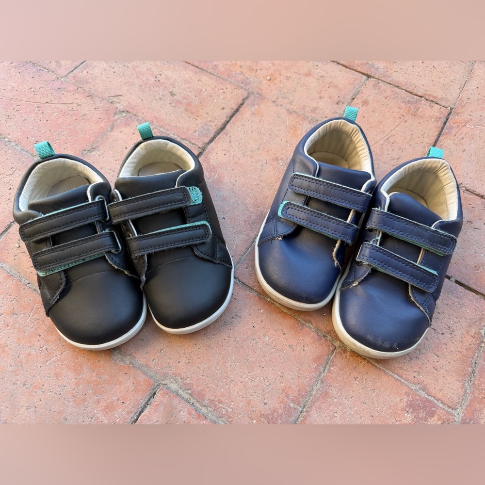 Ten Little Shoes - Set of Two Pairs - Size 9.5 - Navy Blue and Black